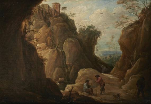 Mountain Landscape with Travellers
