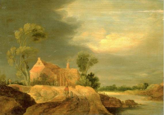 Landscape with a Farm by a River