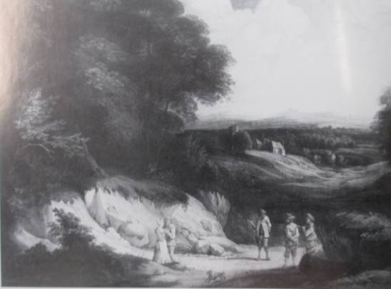 Young Couple and Three Smokers in a Sunken Road Young Couple and Three Smokers in a Sunken Road