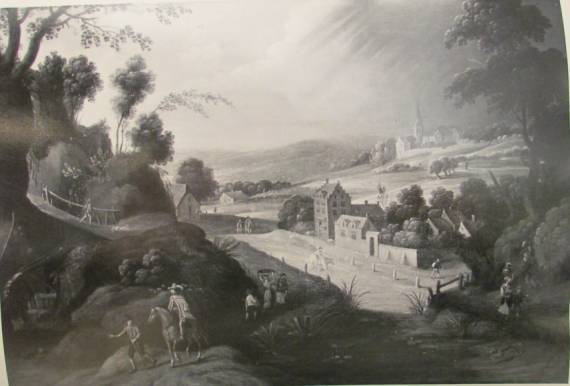 Extensive Landscape with Mansion and Church in the Distance