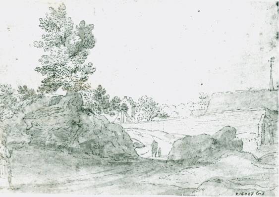 Wooded Landscape with a Chapel behind a Wall