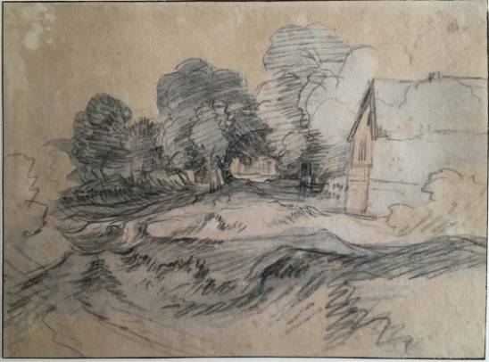 Study for a Landscape with Trees and Cottage