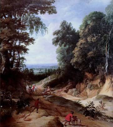 Landscape with Stag Hunt