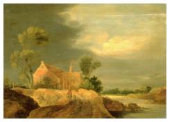 Work 1168: Landscape with a Farm by a River