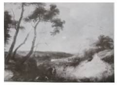 Work 131: Distant View with Bank and Trees