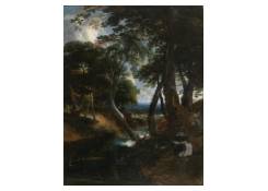 Wooded Landscape with Sint Dominic
